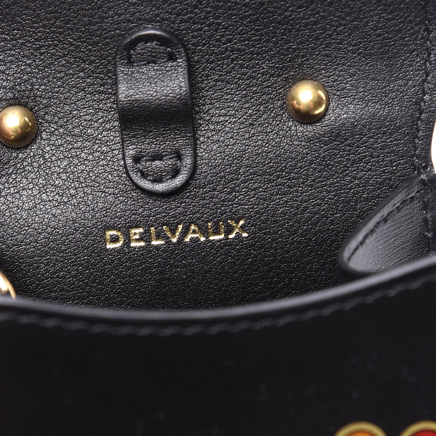 Calfskin Print Byzantine Brillant Charm Strap Black