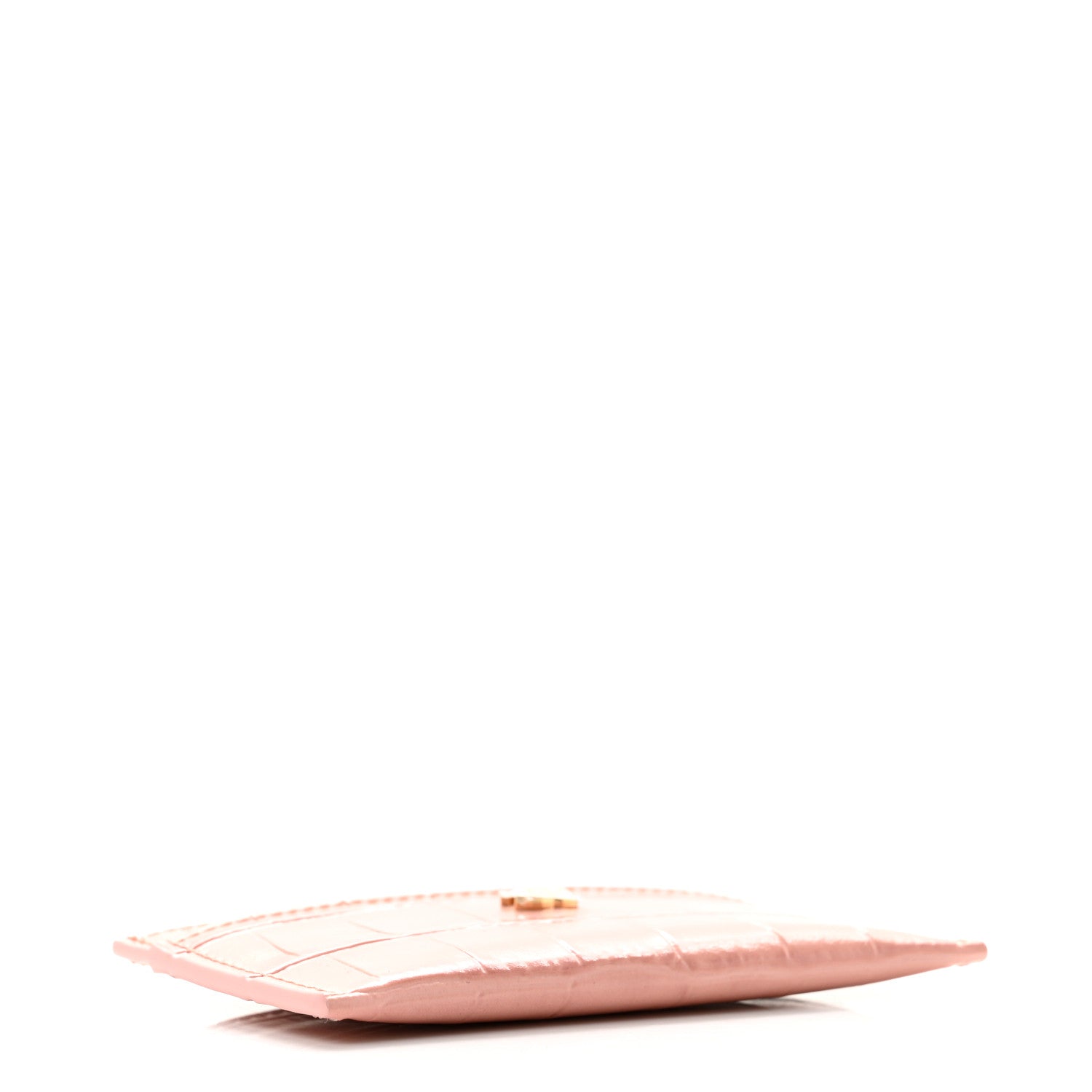 Chanel Calfskin Crocodile Embossed Crococo Card Holder Light Pink 4 of 8