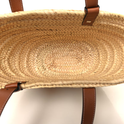 Loewe Raffia Basket Tote Bag Natural Tan 5 of 9