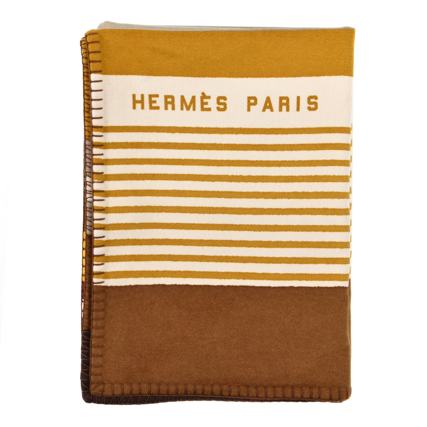 Cashmere Tigre Bayadere Blanket Ocre