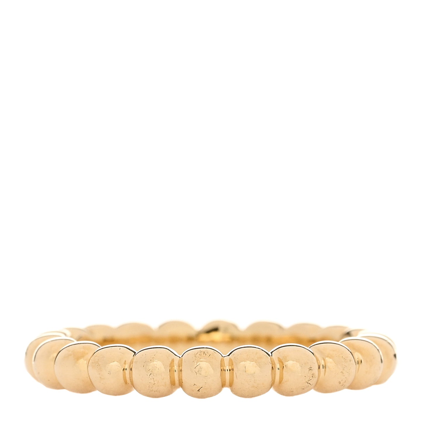 18K Yellow Gold Medium Perlee Ring 48 4.5