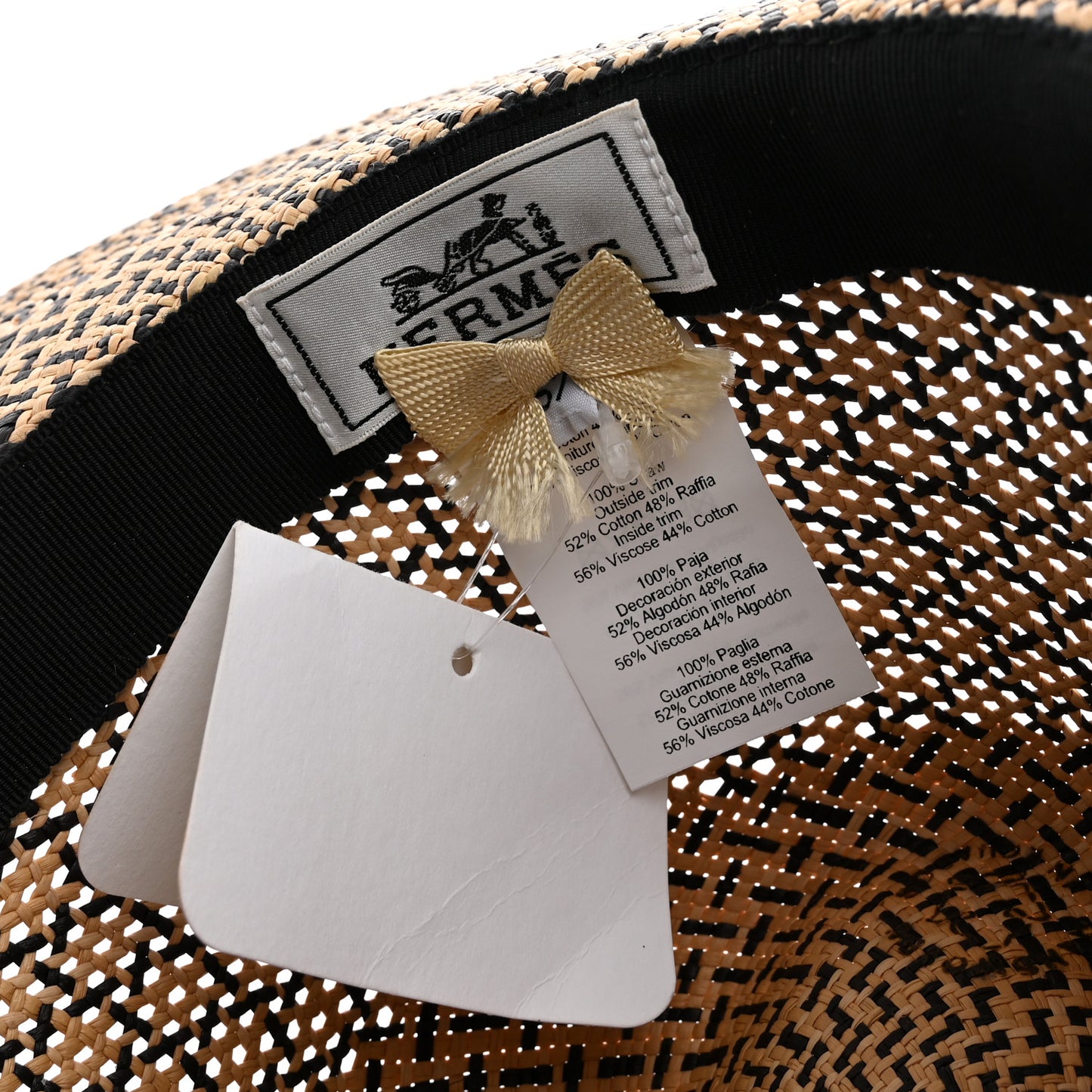 Straw Chapeau Femme Etna Panama Hat 57 Naturel Black