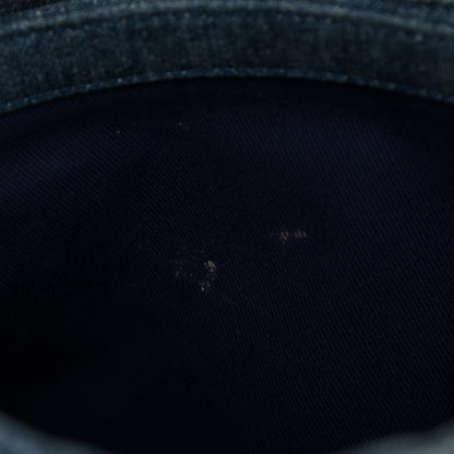Chanel Denim Camellia Embroidered Large Just Mademoiselle Blue 7 of 11