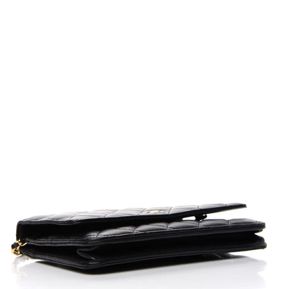 Chanel Lambskin Quilted Wallet On Chain WOC Black 4 of 9