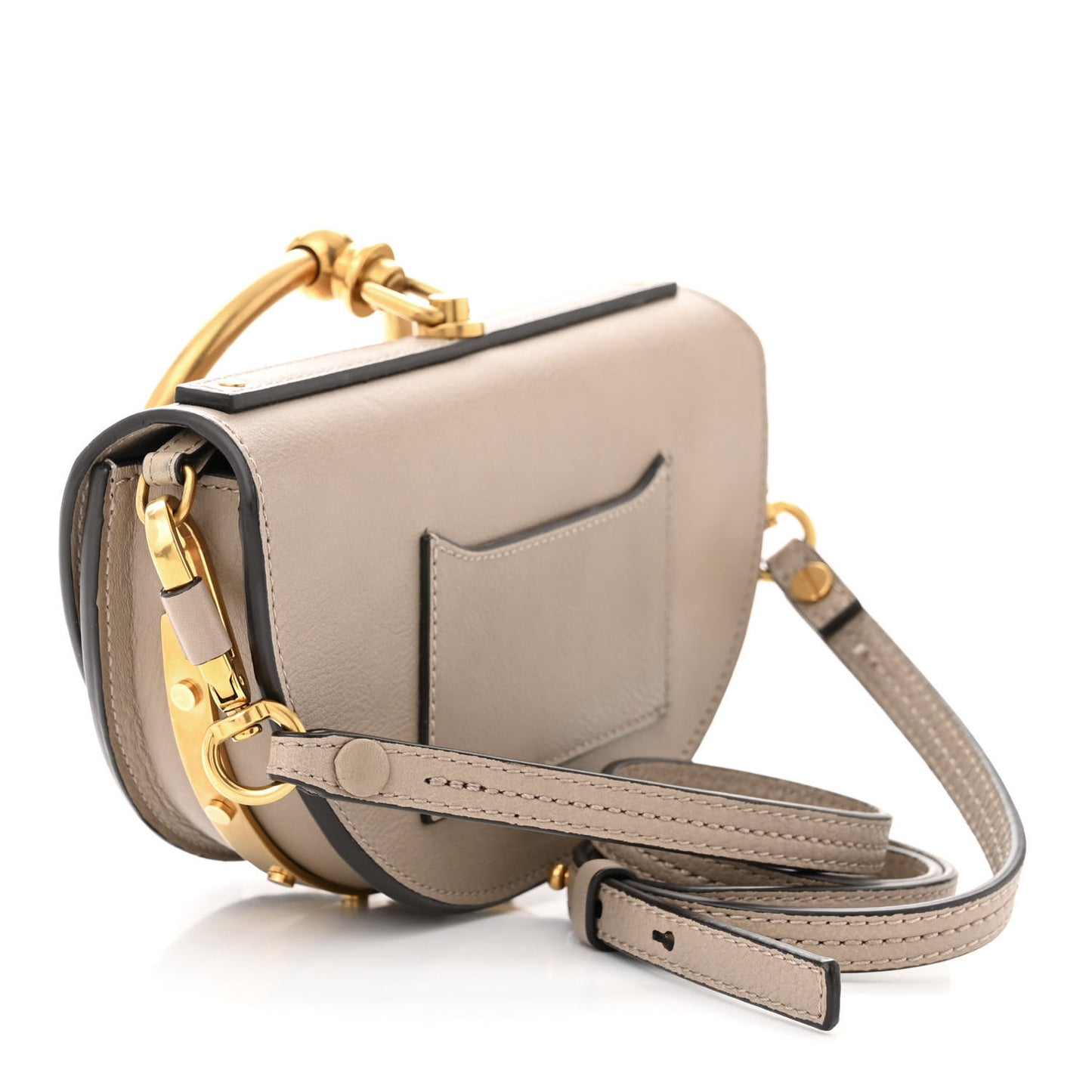 Calfskin Small Nile Bracelet Minaudiere Bag Motty Grey