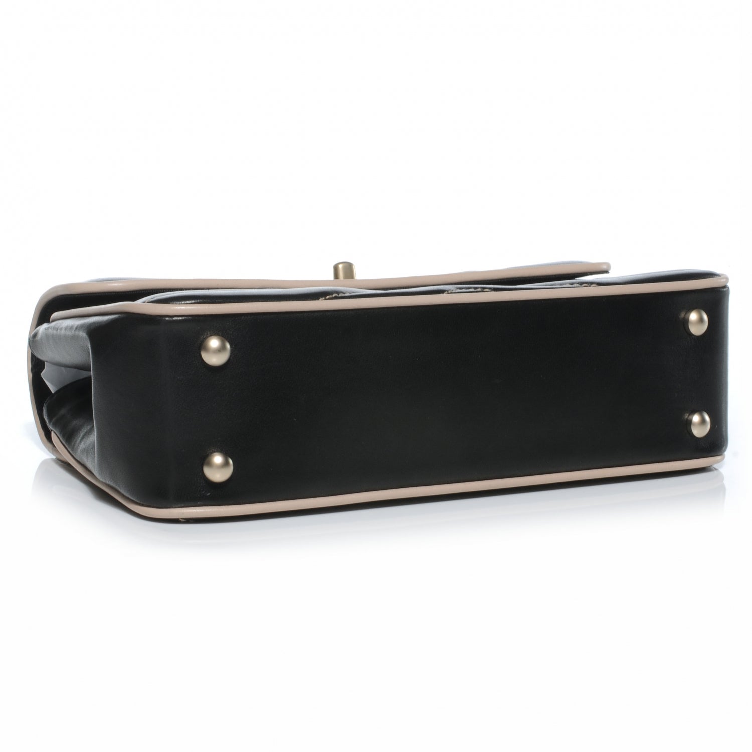 Chanel Lambskin Small Single Flap Bag Black and Blush 4 of 9
