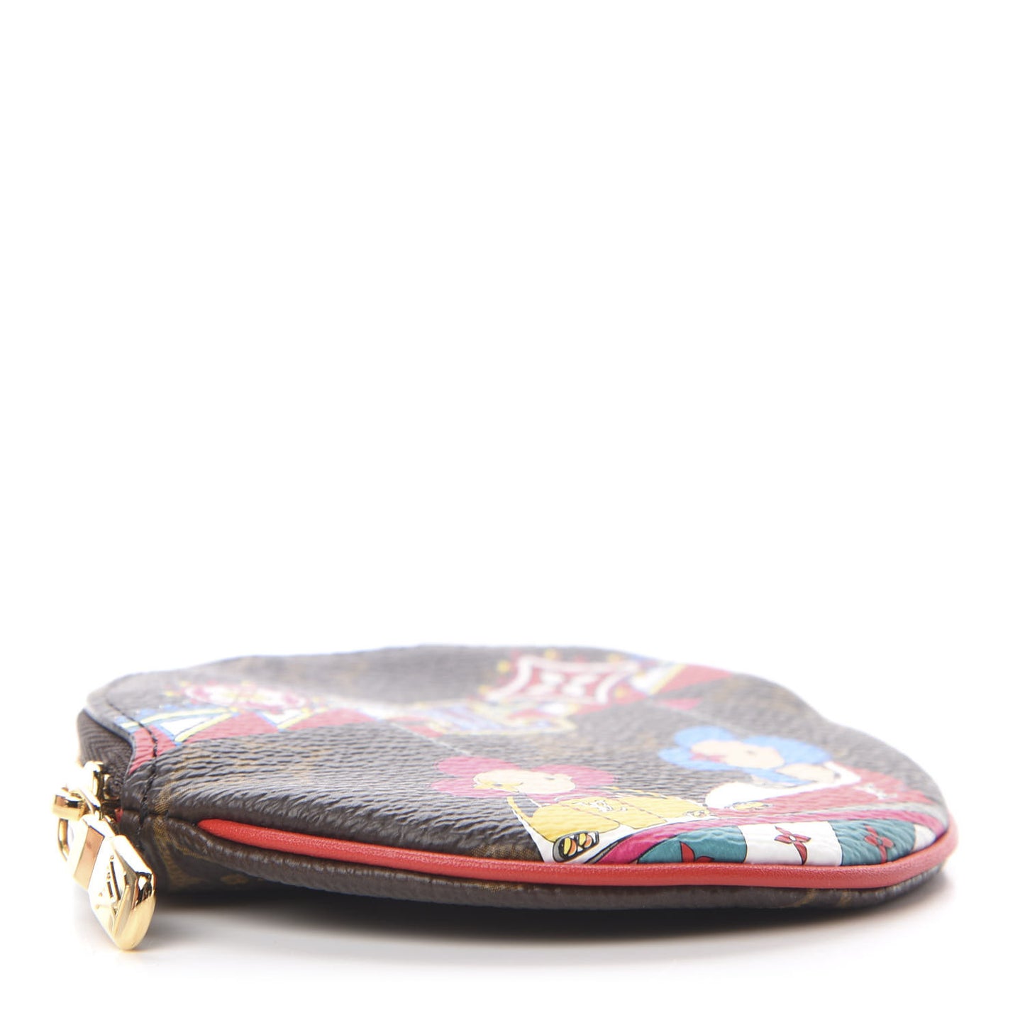 Monogram 2020 Christmas Animation Bumper Cars Round Coin Purse Coquelicot