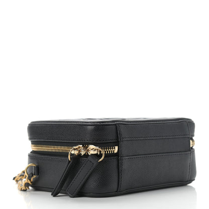 Chanel Caviar Quilted Small CC Filigree Vanity Case Black 4 of 11