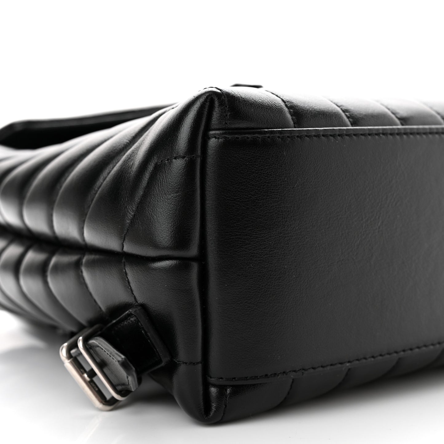 Calfskin Y Quilted Monogram Small Loulou Backpack Black