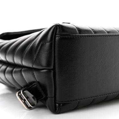 Saint Laurent Calfskin Y Quilted Monogram Small Loulou Backpack Black 9 of 10