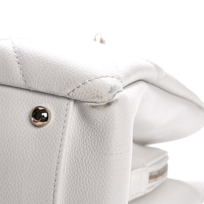Chanel Soft Caviar Quilted CC Timeless Tote White 12 of 15