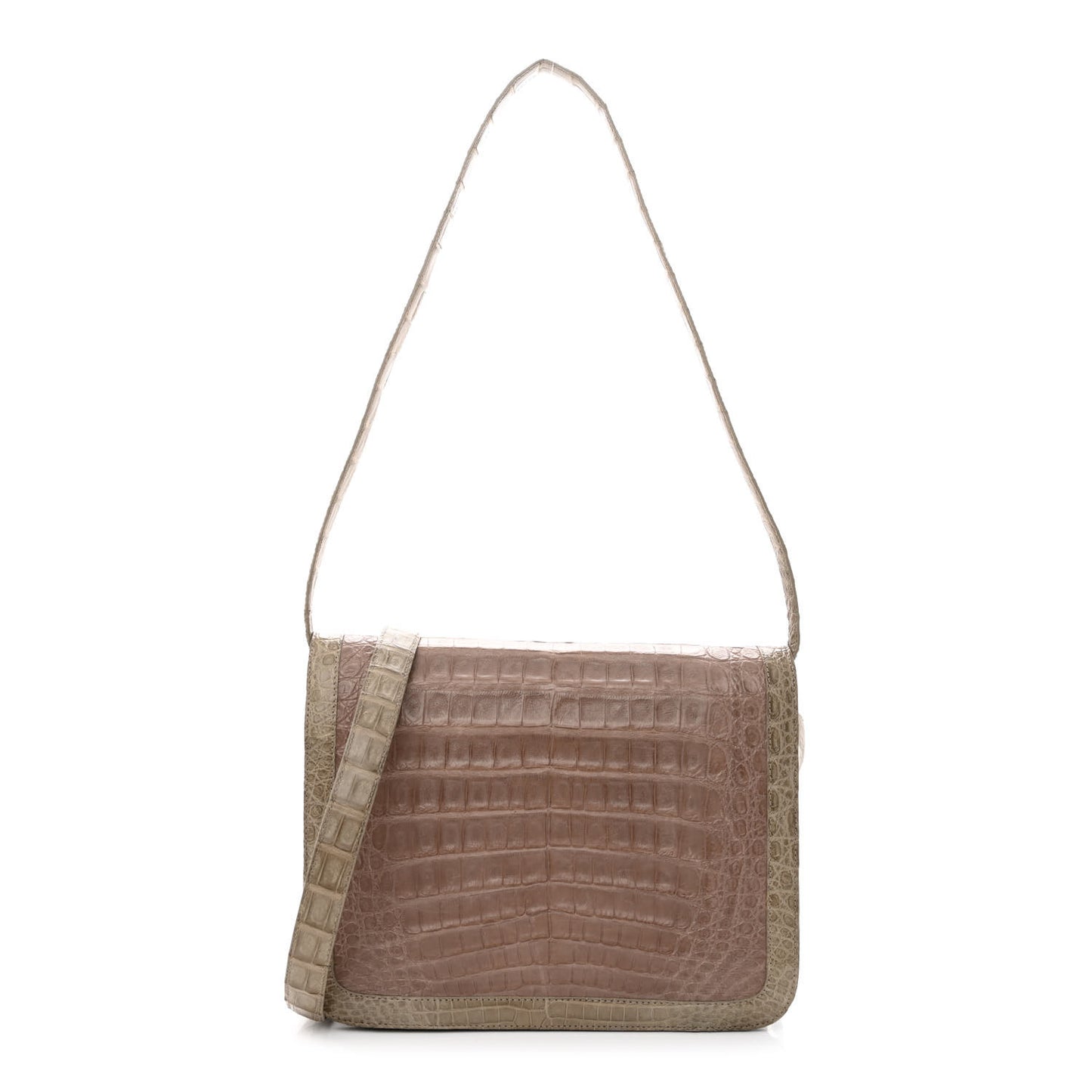 Crocodile Crossbody Bag Taupe