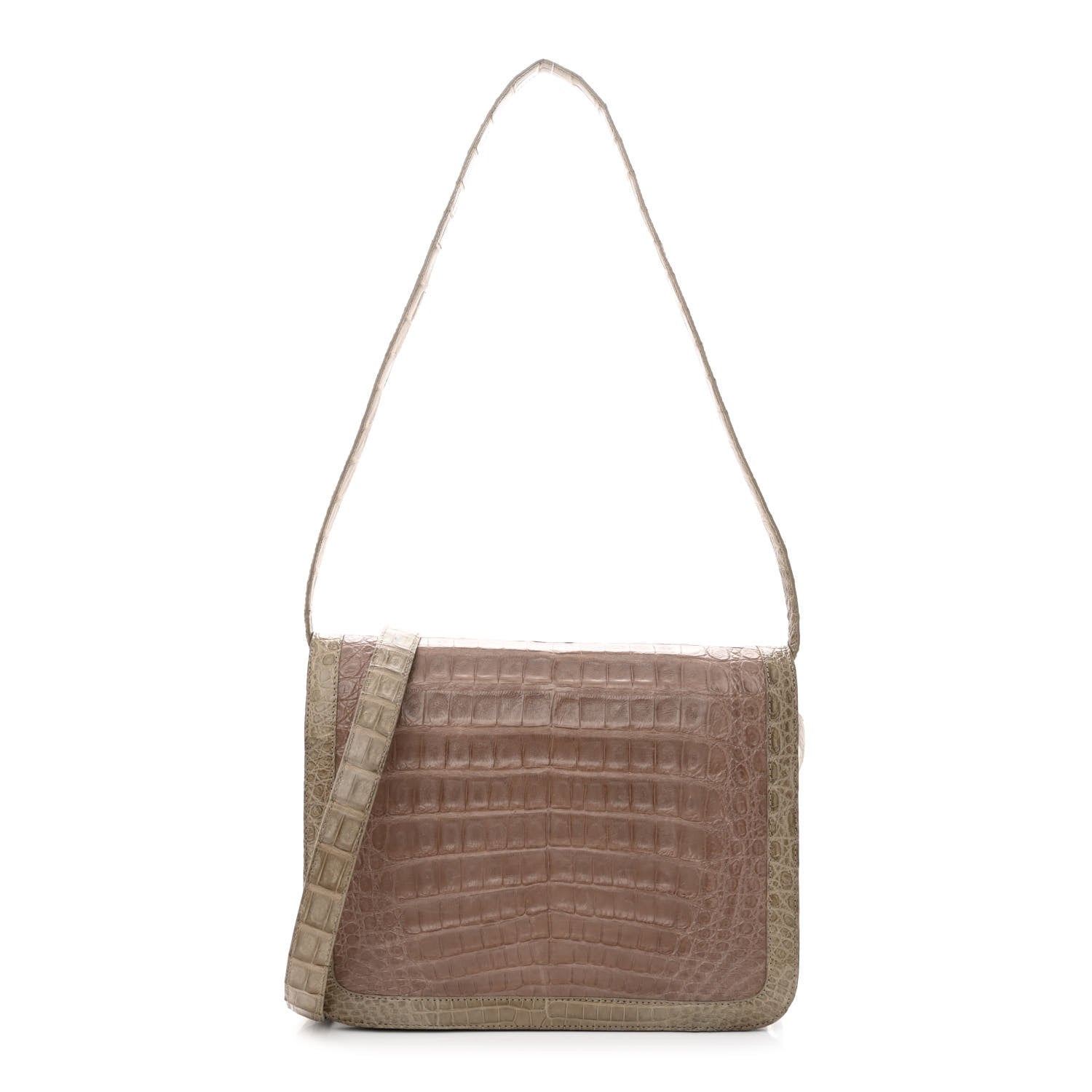 Nancy Gonzalez Crocodile Crossbody Bag Taupe 1 of 10