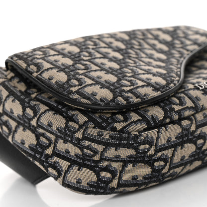 Christian Dior Oblique World Tour Saddle Belt Bag Beige Black 8 of 9