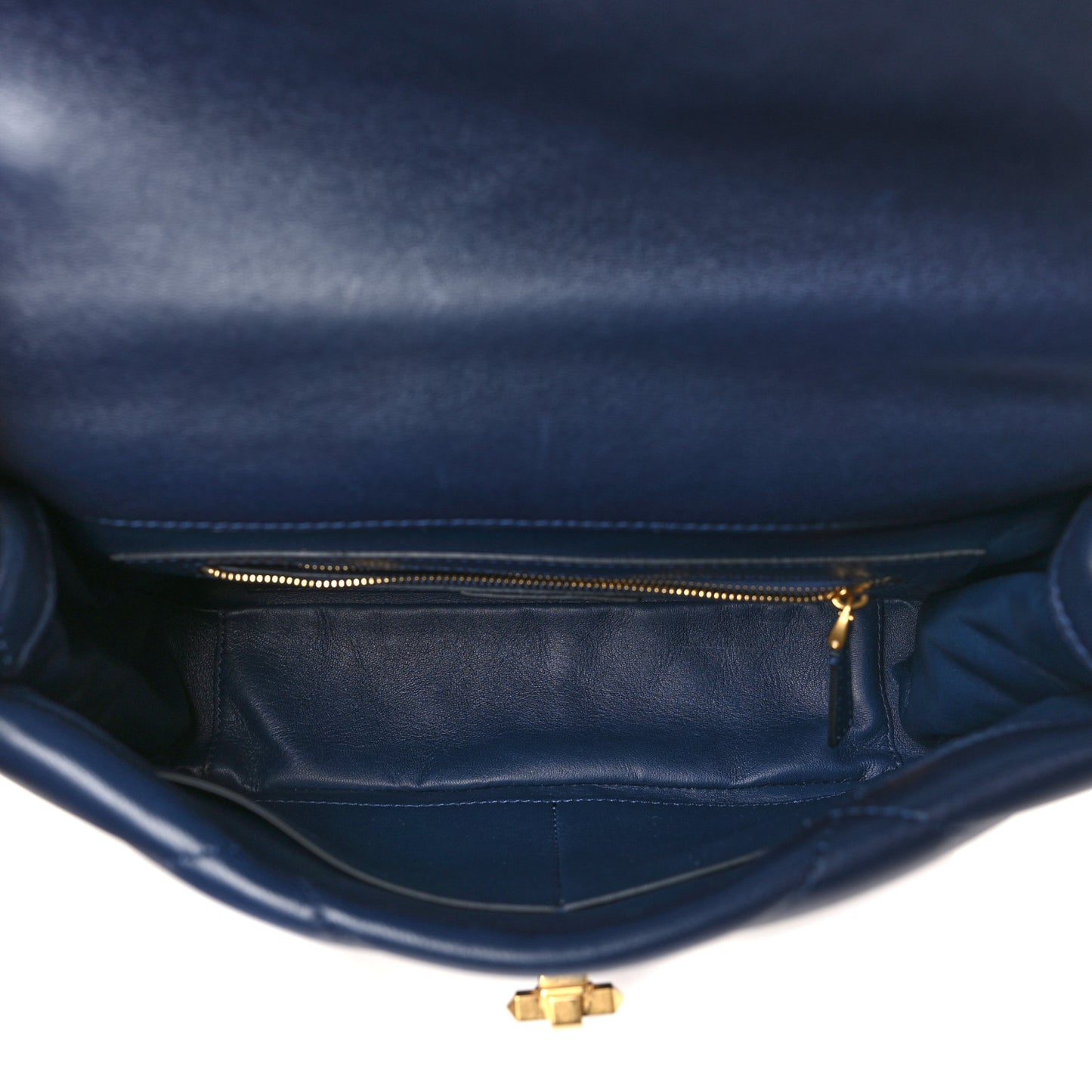 Nappa Large Roman Stud Shoulder Bag Marine