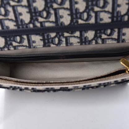 Christian Dior Oblique Saddle Chain Pouch Blue 5 of 8