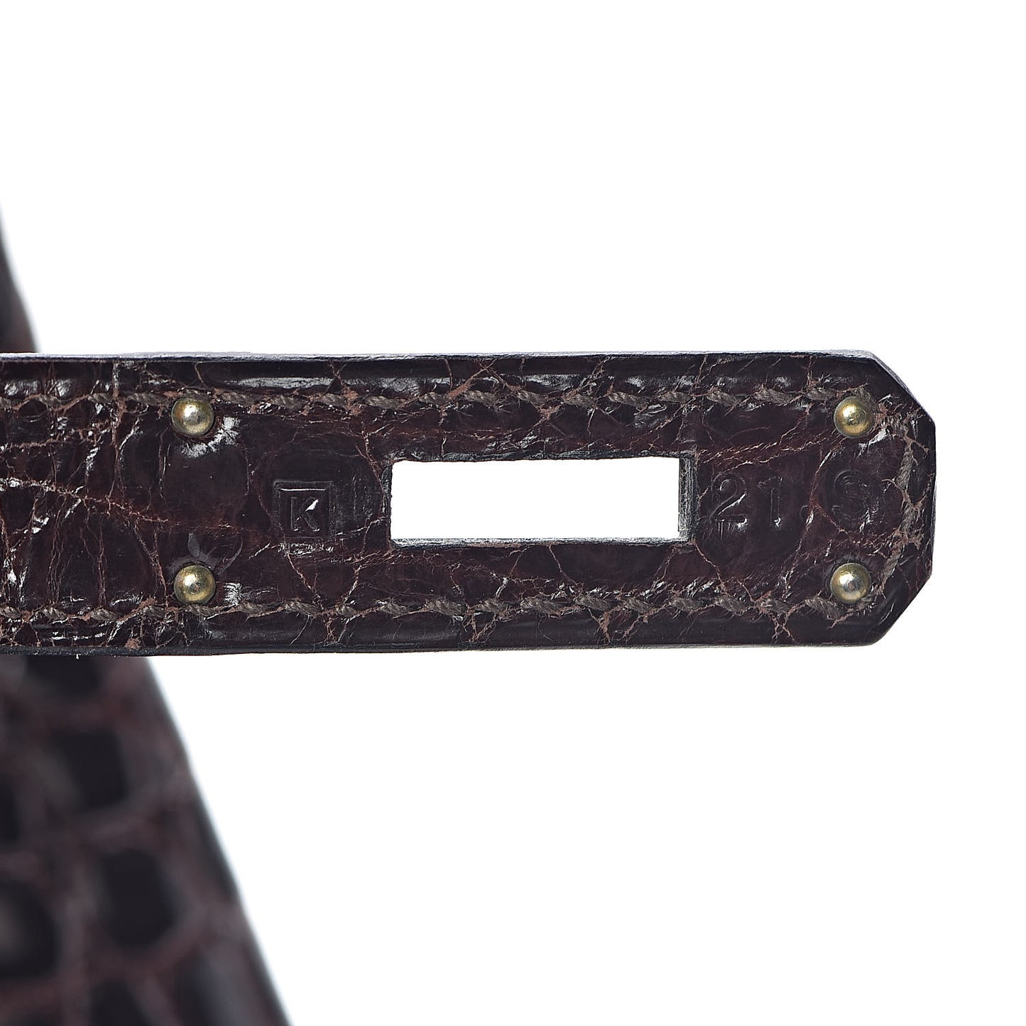 Shiny Porosus Crocodile Birkin 35 Cocoan