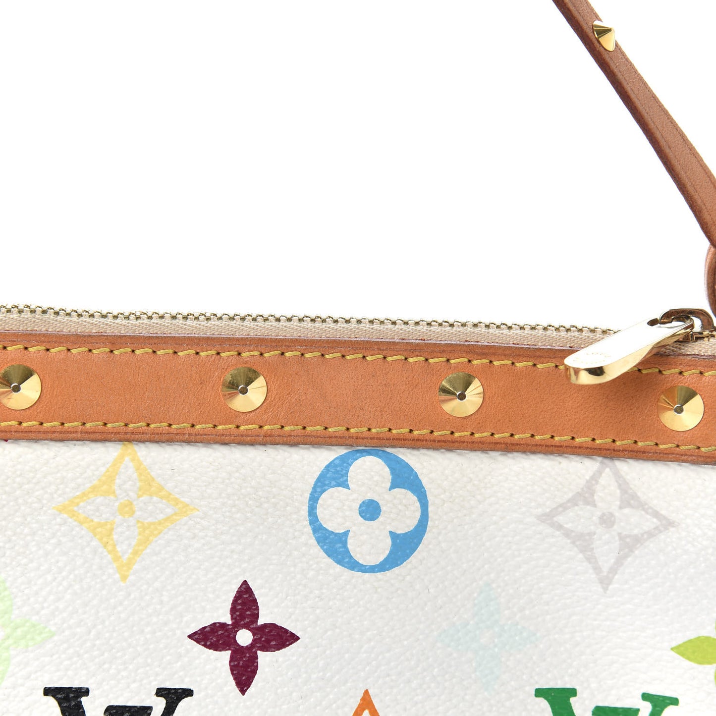 Monogram Multicolor Pochette Accessories White
