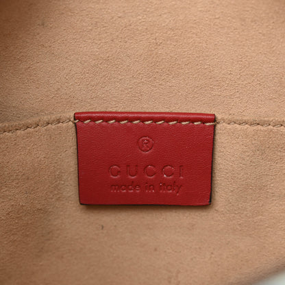 Gucci GG Supreme Monogram Blooms Mini Chain Shoulder Bag Beige Blue Navy Hibiscus Red 6 of 11