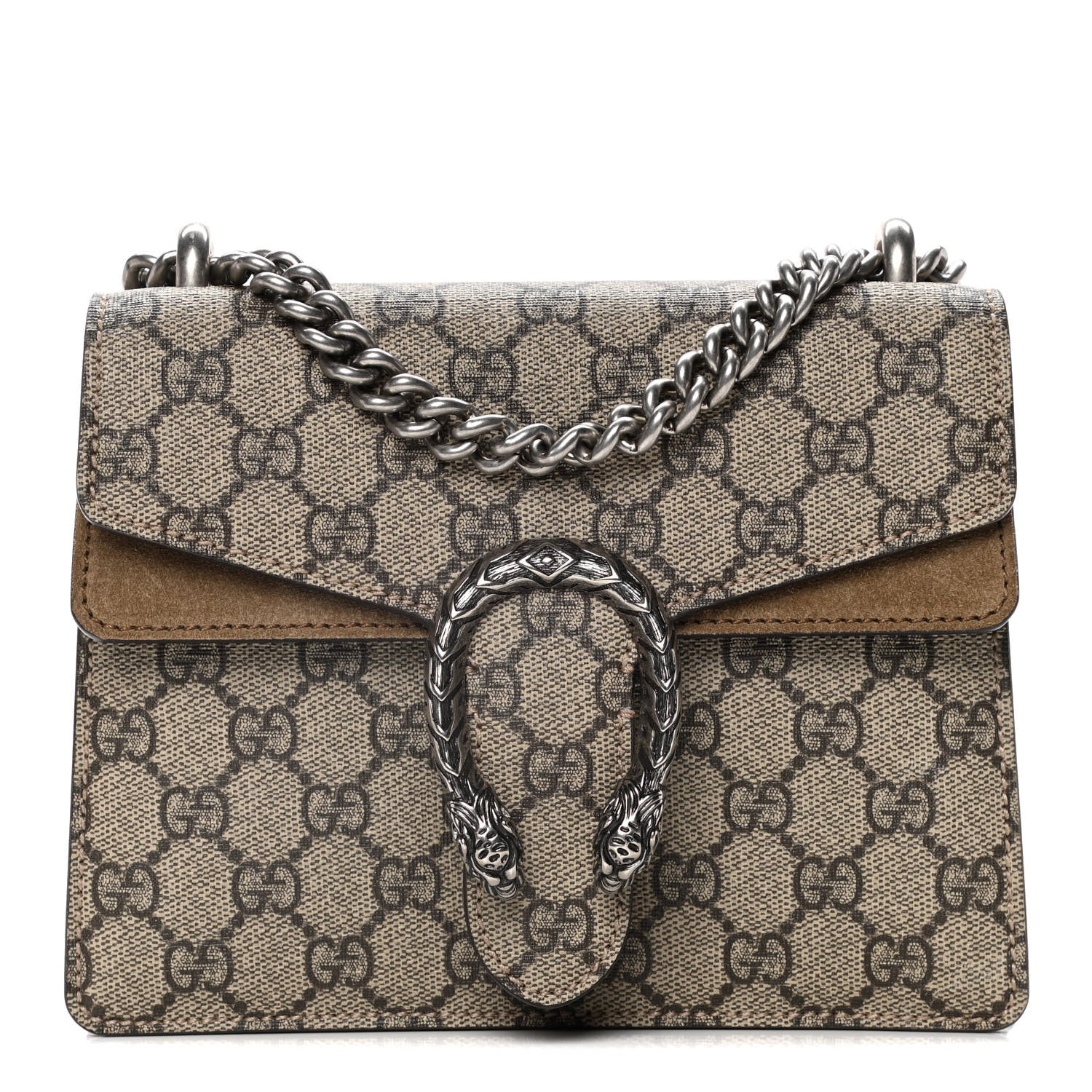 Gucci GG Supreme Monogram Mini Dionysus Shoulder Bag Taupe 1 of 16