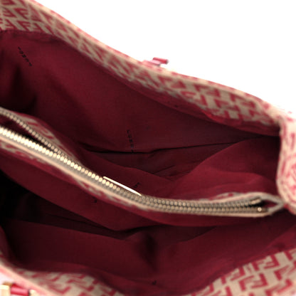 Fendi Zucchino Vitello Tote Beige Red 12 of 20