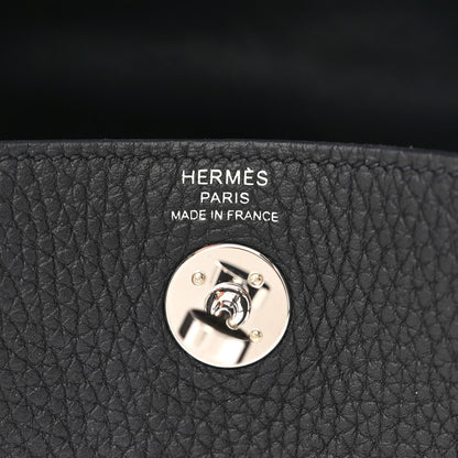 Hermes Taurillon Clemence Mini Lindy 20 Black 6 of 11
