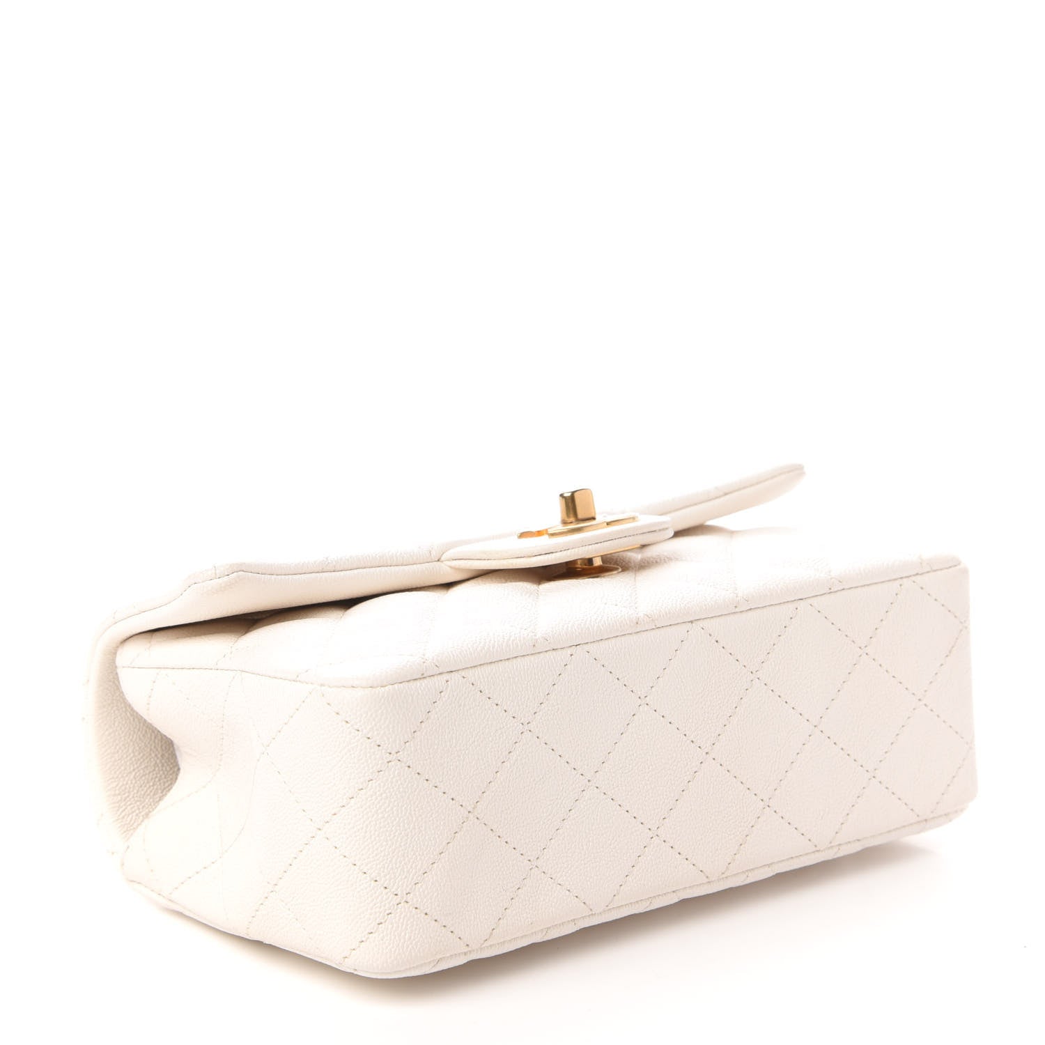 Chanel Caviar Quilted Mini Top Handle Rectangular Flap White 4 of 10
