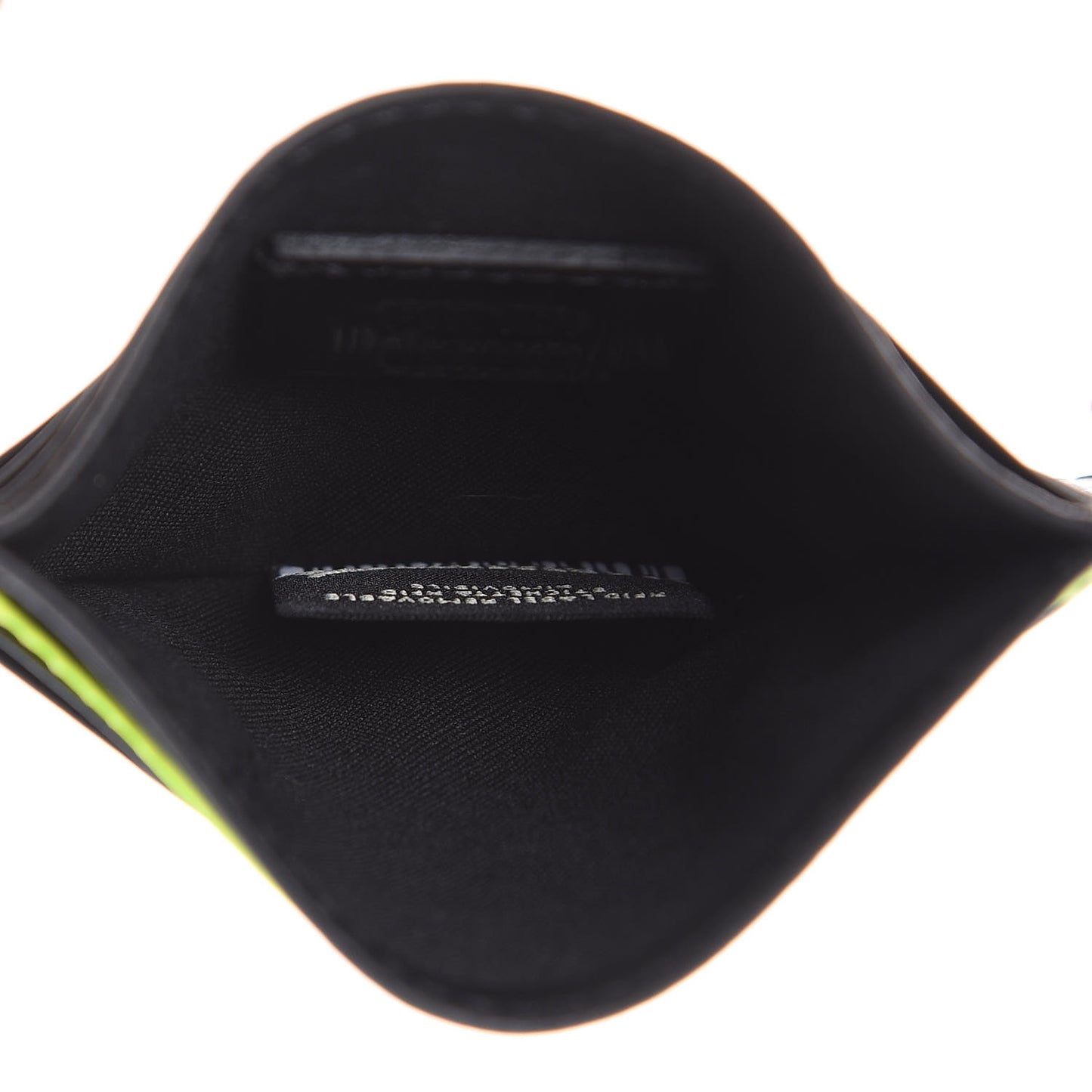 Vitello Grace Light I See You Eyes Card Holder Black Giallo Fluo