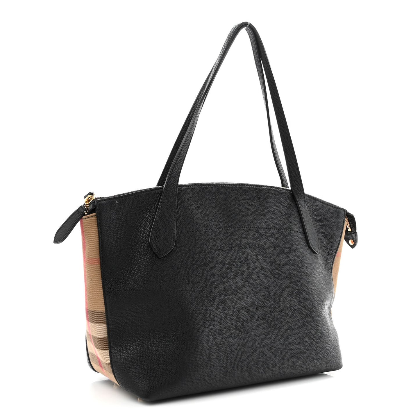 Derby Calfskin House Check Medium Welburn Tote Black