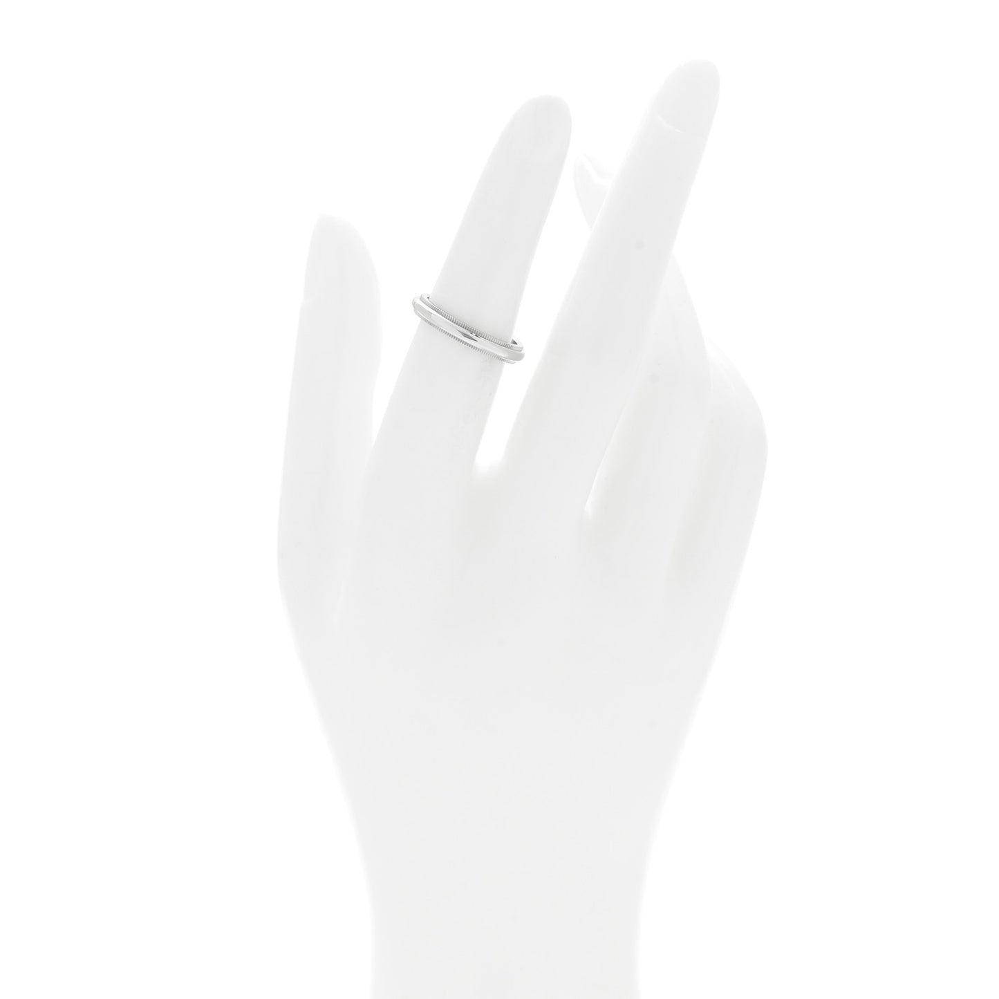 Platinum 3mm Together Milgrain Wedding Band Ring 50 5.25