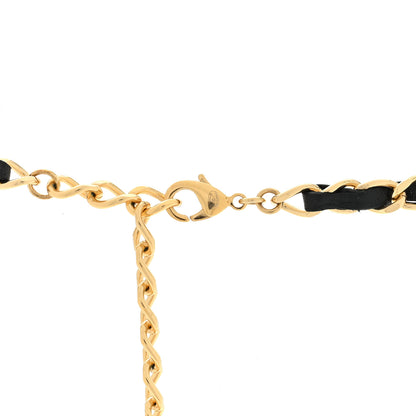 Chanel Lambskin Resin CC Pendant Necklace Gold Black Beige 4 of 4