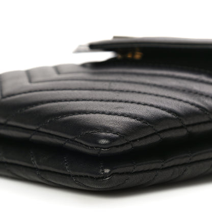 Saint Laurent Lambskin Matelasse Monogram Double Flap Bag Black 9 of 15