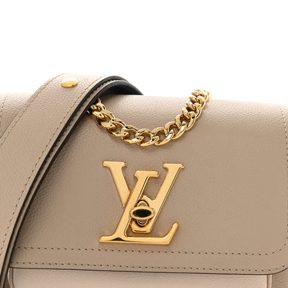 Louis Vuitton Grained Calfskin Lockme Tender Greige 7 of 13