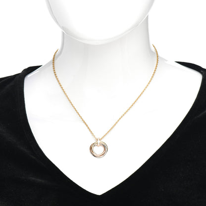 Cartier 18K Pink White Yellow Gold Diamond Trinity Pendant Necklace 2 of 4