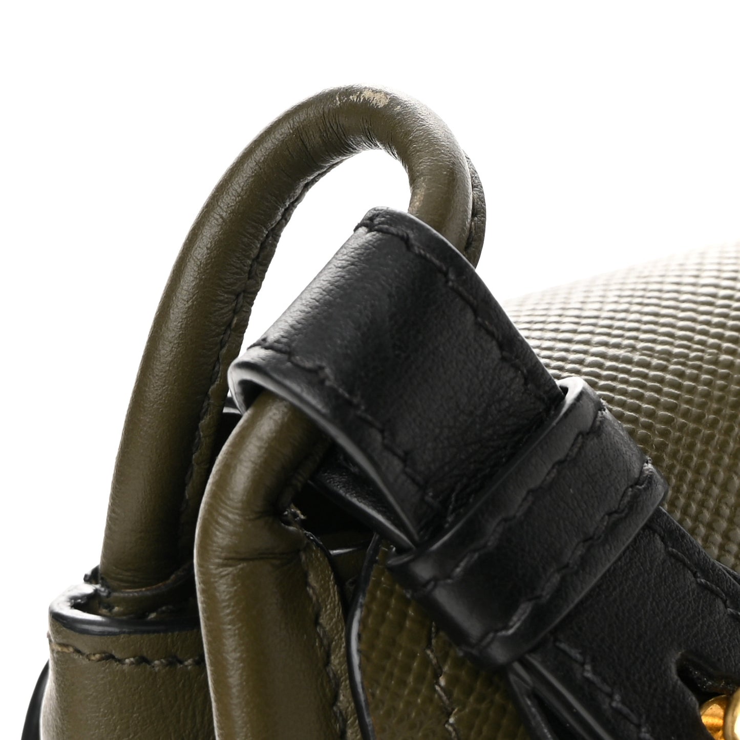 Saffiano Cuir Calf Corsaire Bag Militare Black
