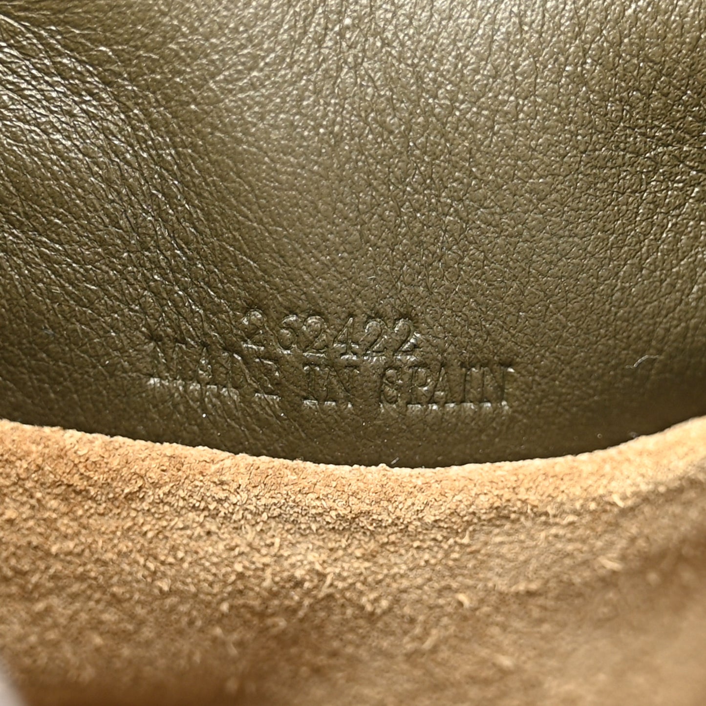 Calfskin Mini Flamenco Knot Clutch Dark Khaki Green