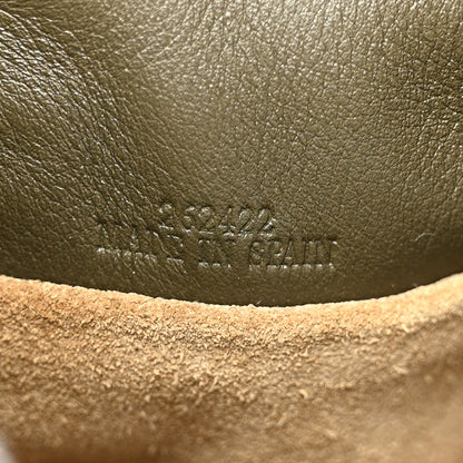 Loewe Calfskin Mini Flamenco Knot Clutch Dark Khaki Green 7 of 10
