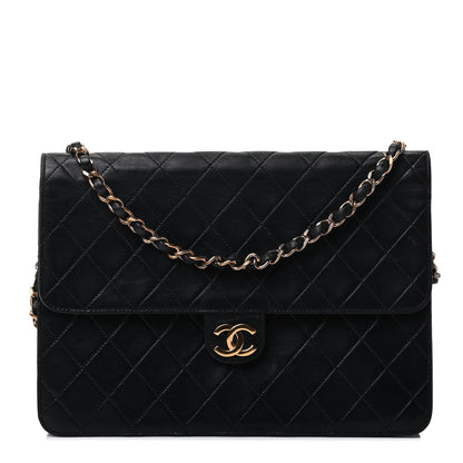 Chanel Lambskin Quilted Medium Single Flap Black 1 of 4