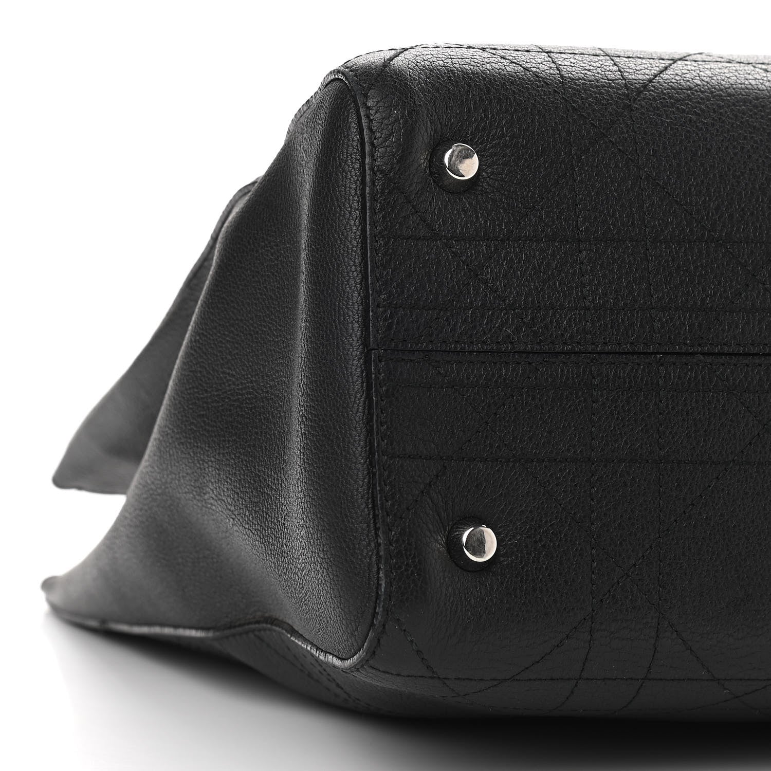 Christian Dior Grained Calfskin Cannage Medium Ultradior Tote Black 8 of 14
