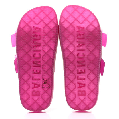 Balenciaga Technical Polyurethane Mallorca Slide Sandals 36 Pink 6 of 7