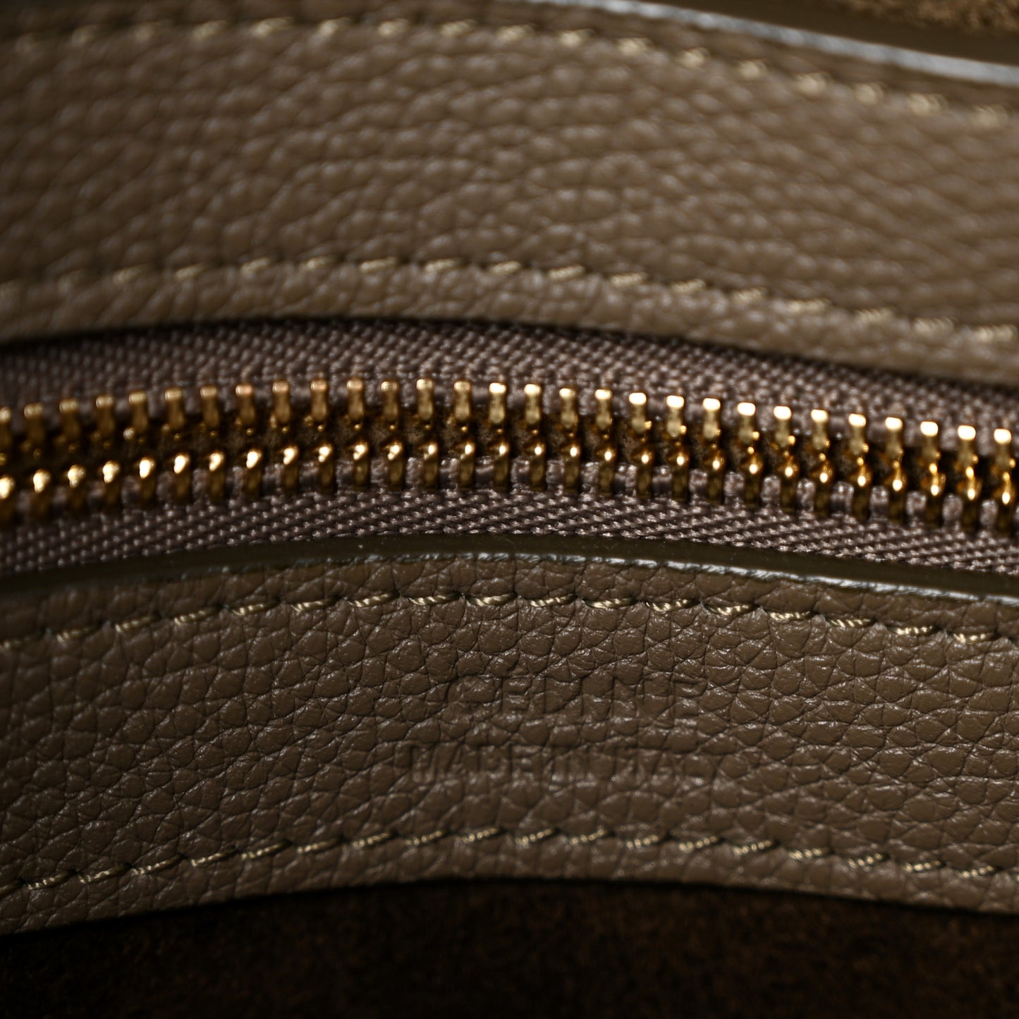 Soft Grained Calfskin Small Belt Cabas Phantom  Taupe