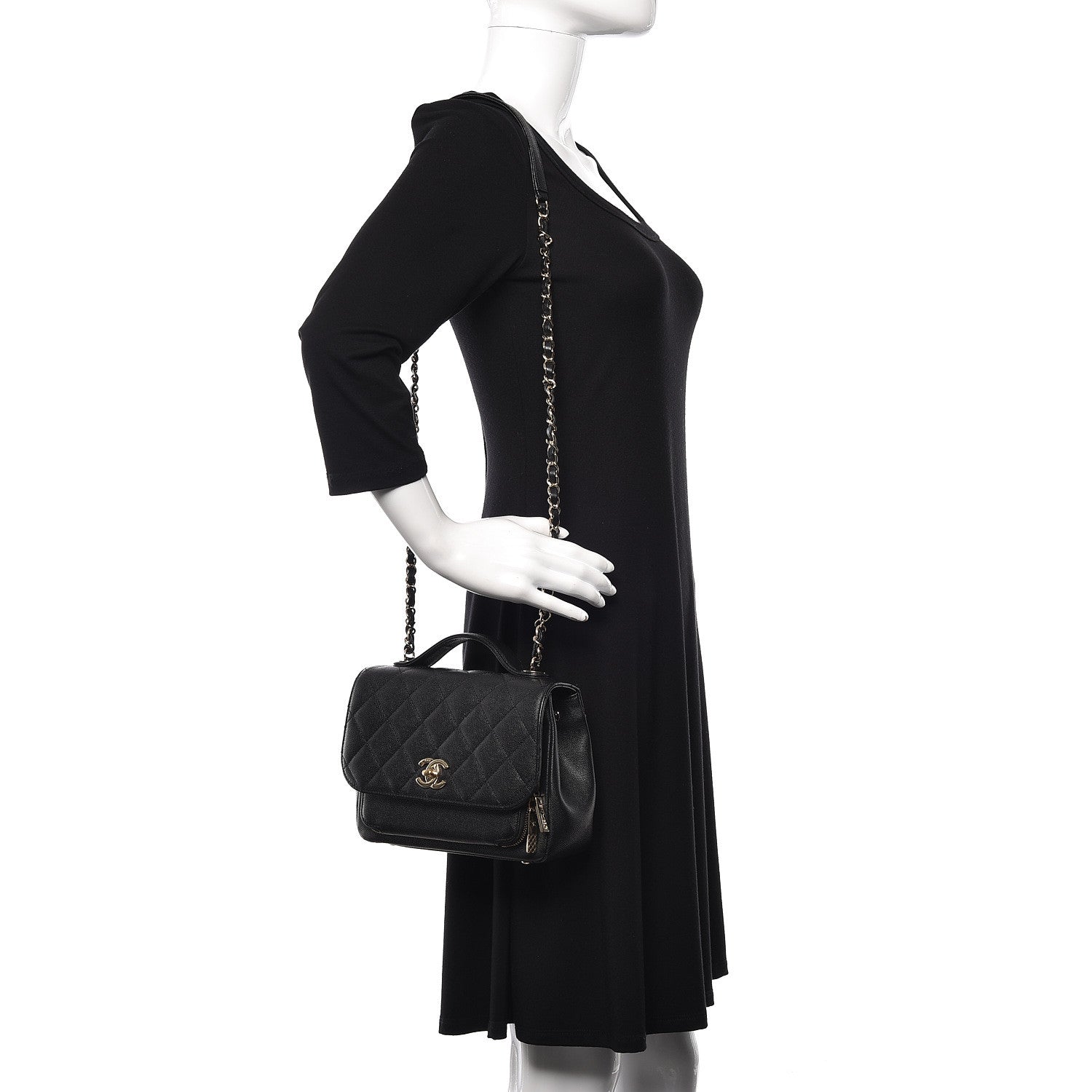 Chanel Caviar Quilted Medium Business Affinity Flap Black 2 of 21