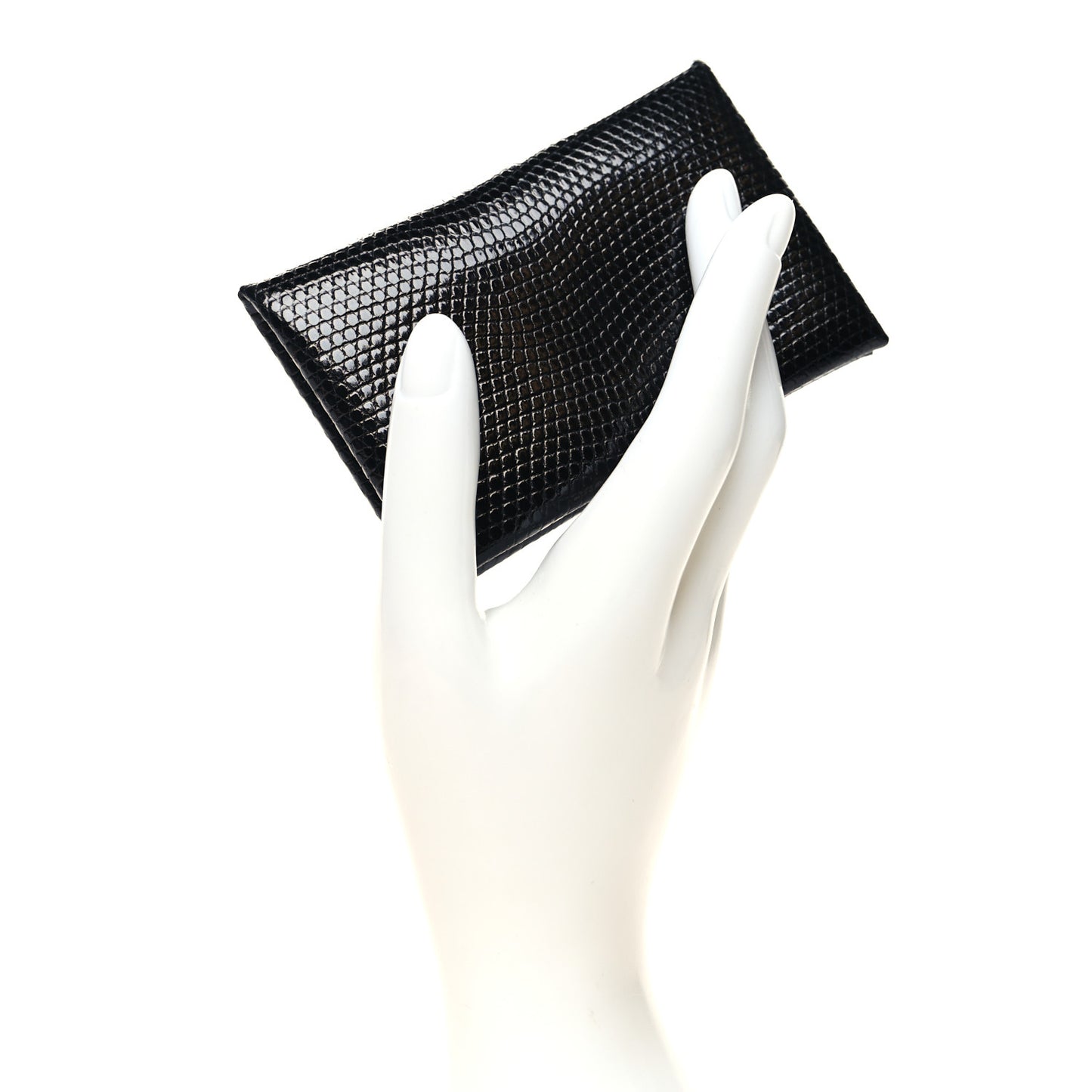 Lizard Calvi Card Case Black