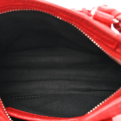 Balenciaga Agneau Classic Silver Hardware Nano City Rouge Groseille 5 of 10