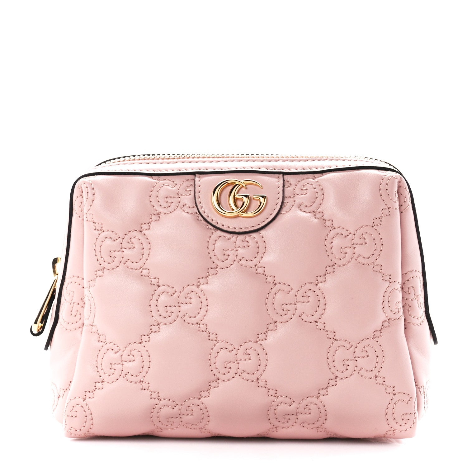Gucci Calfskin GG Matelasse Beauty Case Perfect Pink 1 of 9