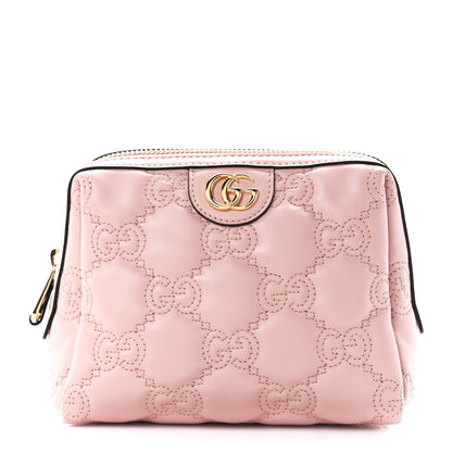 Gucci Calfskin GG Matelasse Beauty Case Perfect Pink 1 of 9