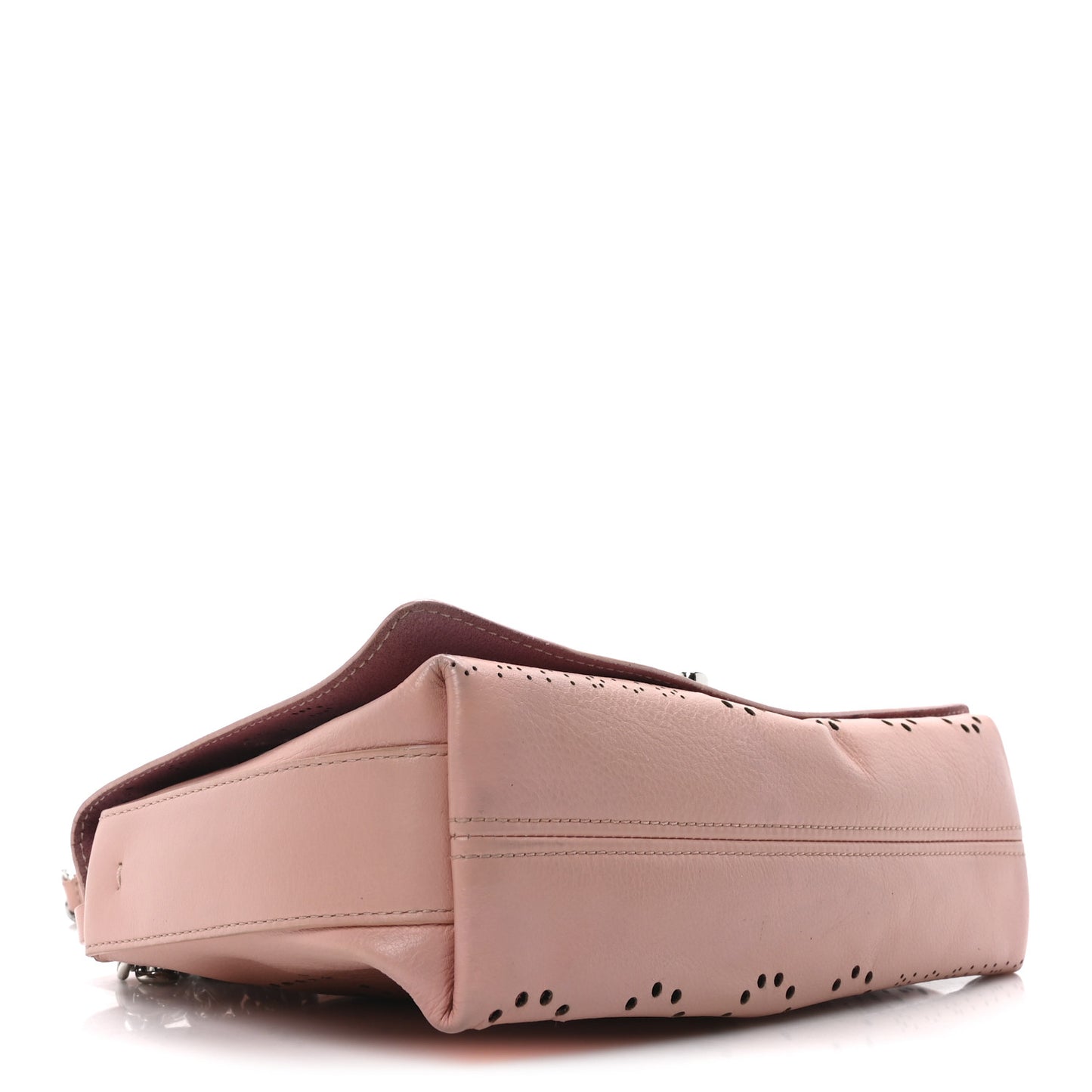 Calfskin Tweed Eyelet Flap Bag Pink