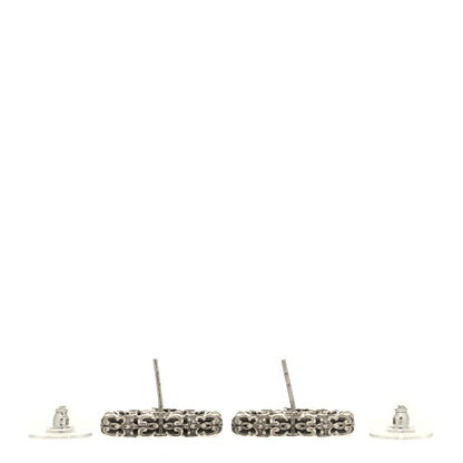 Chanel Metal Twisted CC Earrings Silver 3 of 4