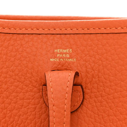 Hermes Taurillon Clemence Evelyne TPM Orange 7 of 11