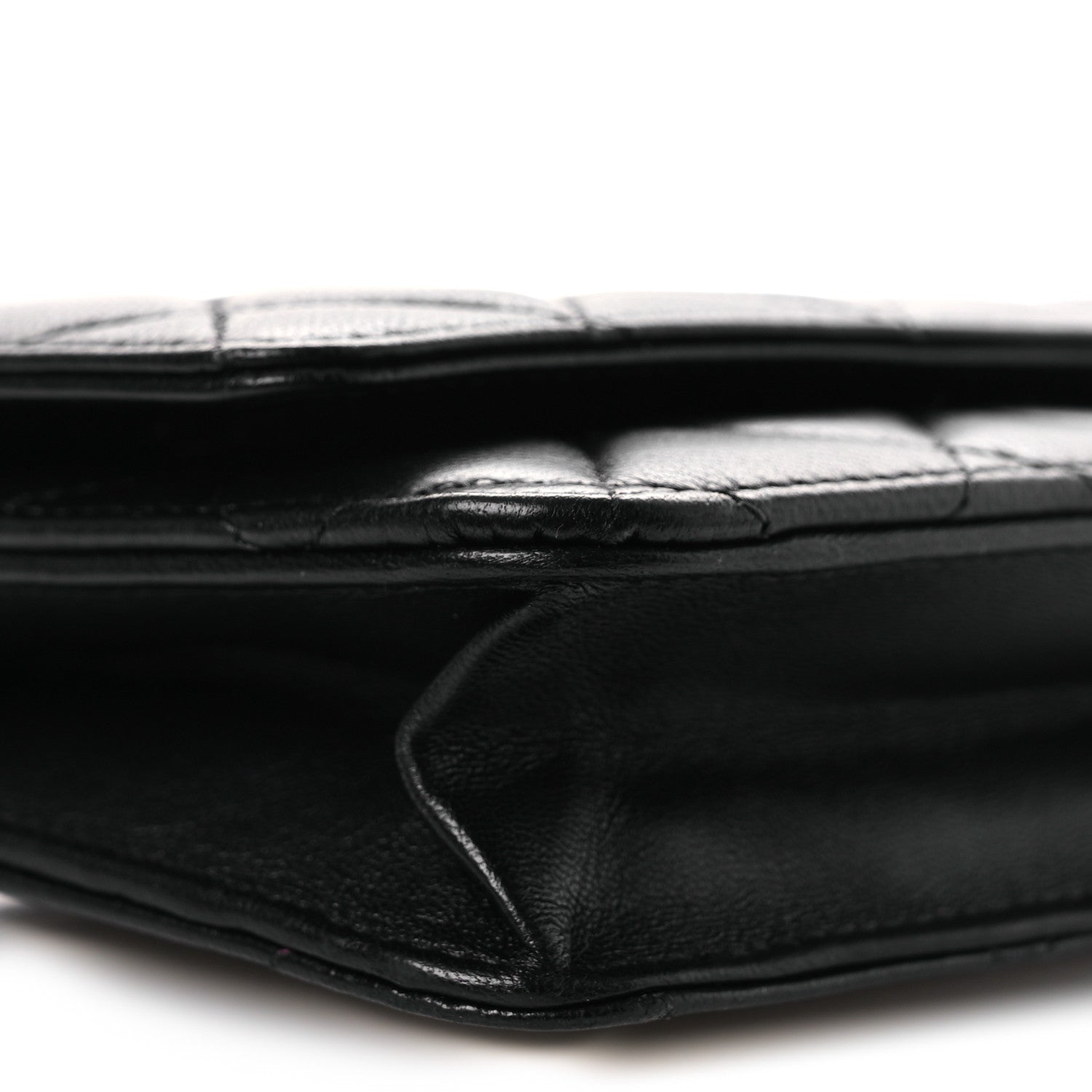Chanel Lambskin Quilted Wallet On Chain WOC Black 10 of 11